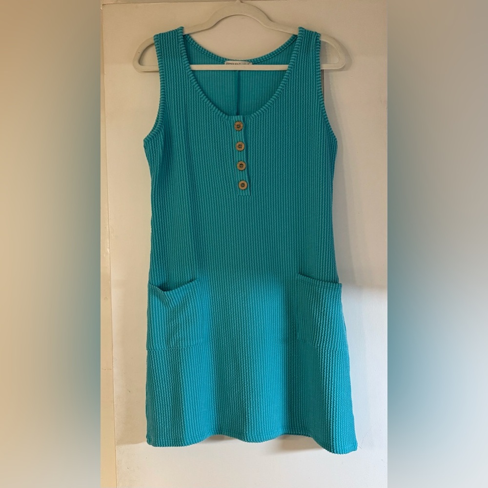 Zenana Outfitters Aqua Sleeveless dress